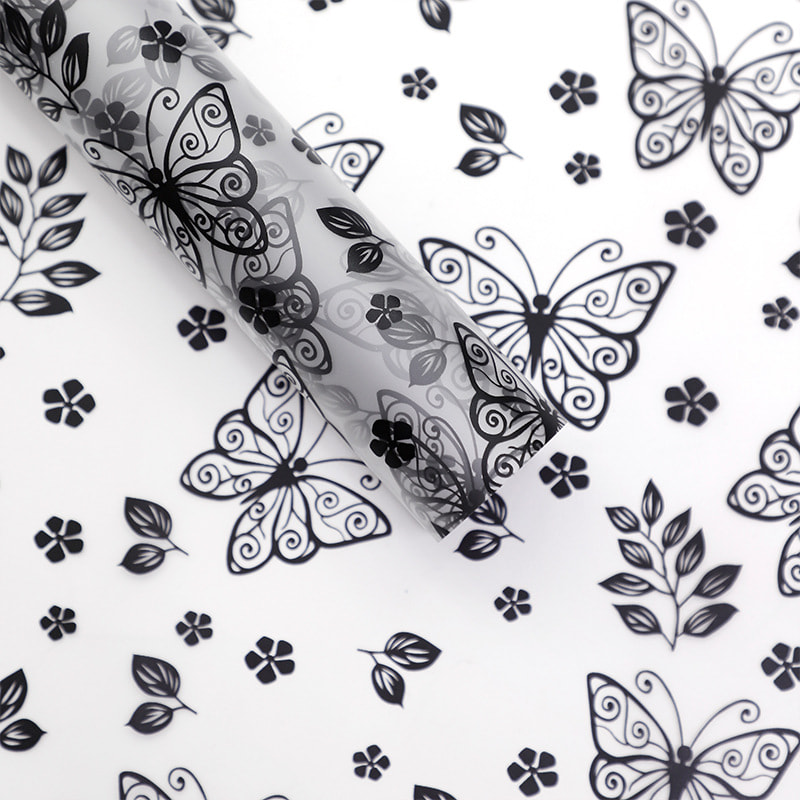 MYHC-07 Exquisite Butterfly Lines, Transparentná fólia na balenie kvetov