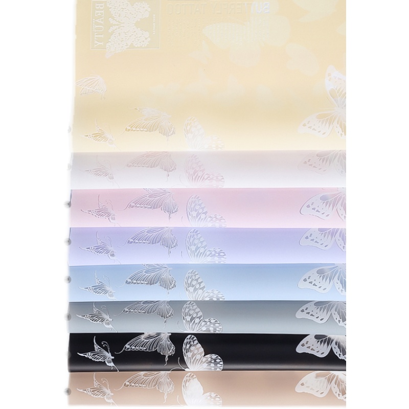 MYHC-14 Butterfly Pattern Nepriehľadný matný kvetinový baliaci papier