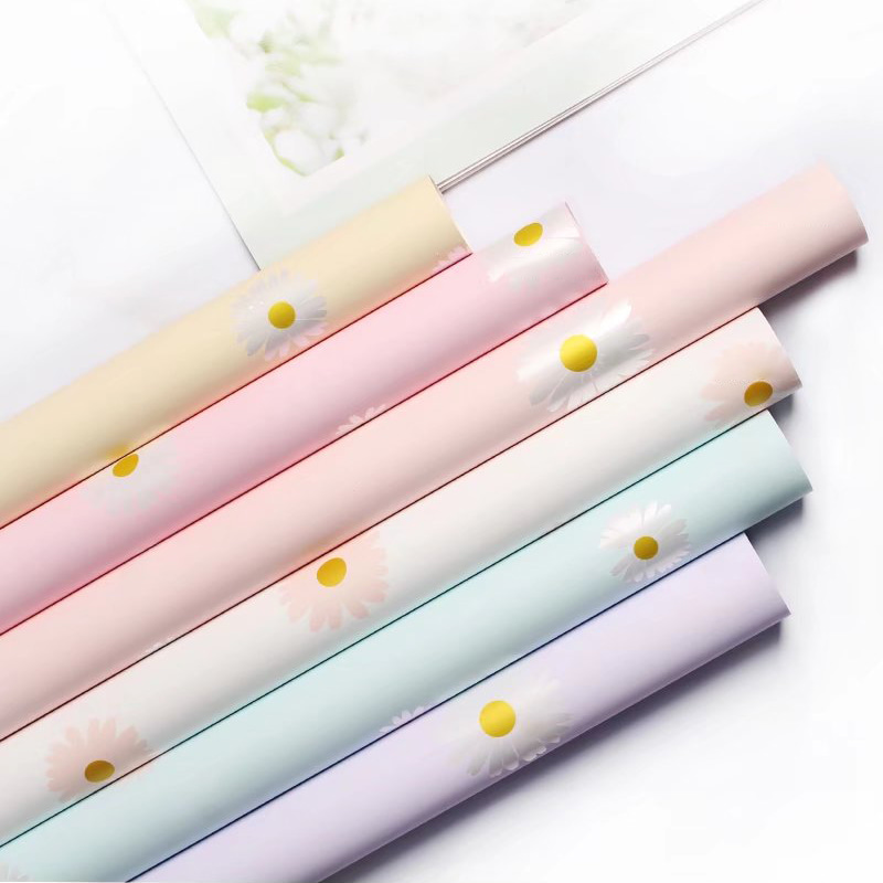 MYHC-18 Fresh Little Daisy Pearl Filmový baliaci papier na kvety