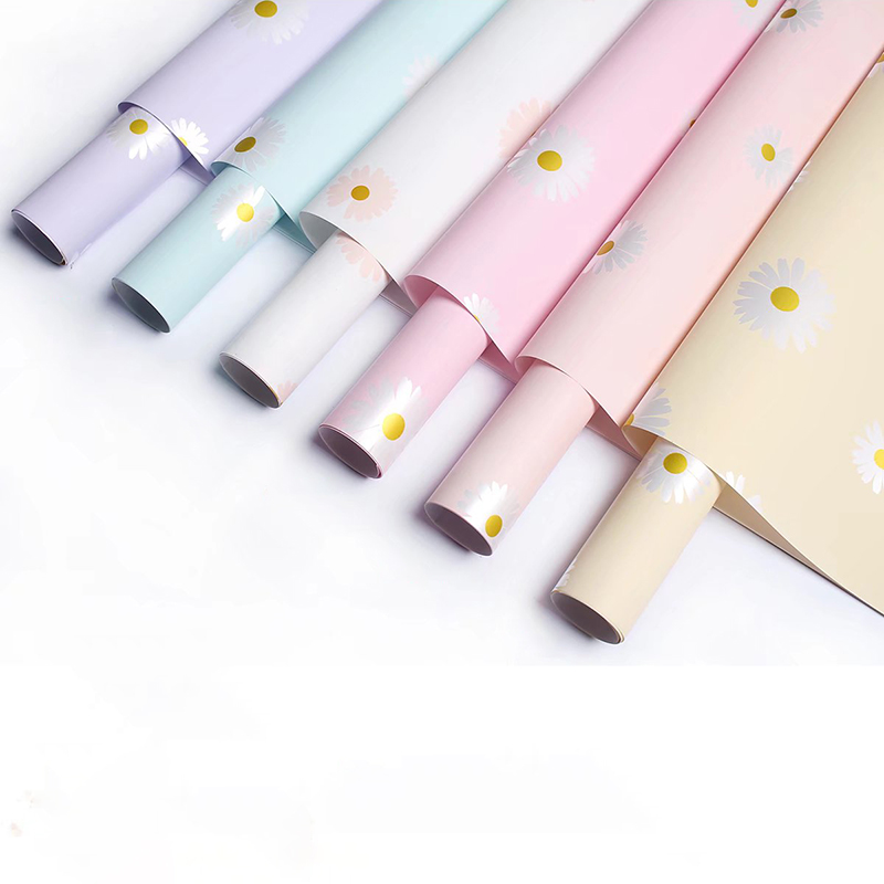 MYHC-18 Fresh Little Daisy Pearl Filmový baliaci papier na kvety