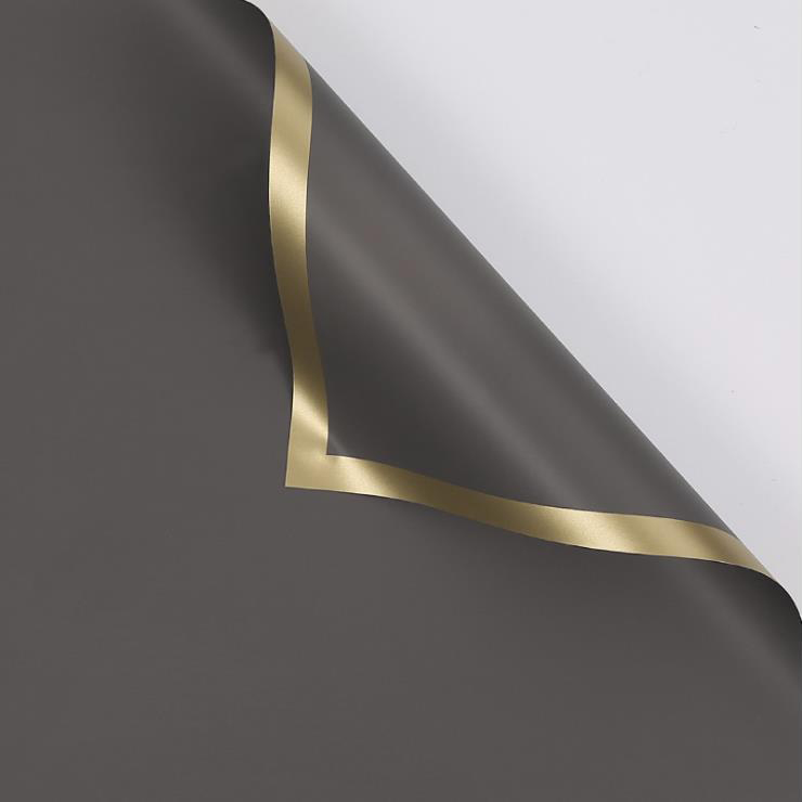 Pevný perleťový baliaci papier na kvety MYHC-27 Gold Edge