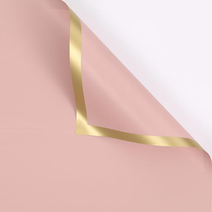 Pevný perleťový baliaci papier na kvety MYHC-27 Gold Edge