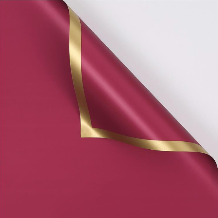Pevný perleťový baliaci papier na kvety MYHC-27 Gold Edge