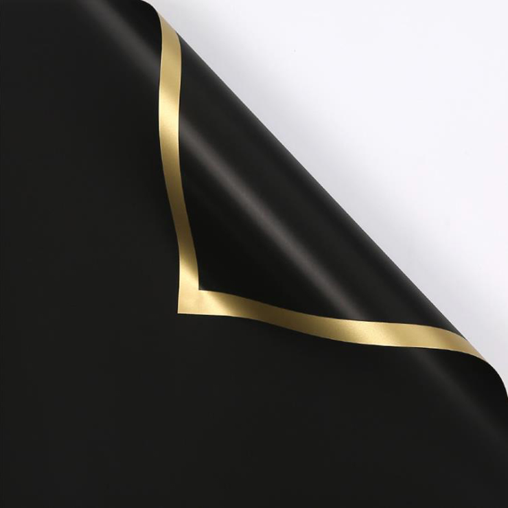 Pevný perleťový baliaci papier na kvety MYHC-27 Gold Edge