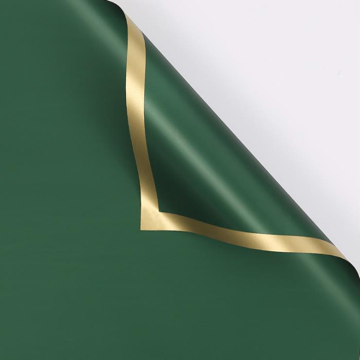 Pevný perleťový baliaci papier na kvety MYHC-27 Gold Edge