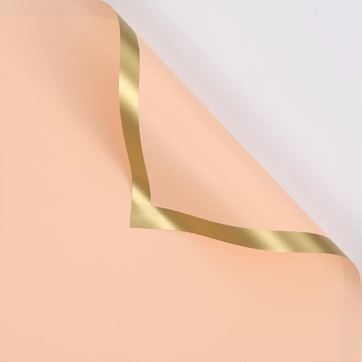 Pevný perleťový baliaci papier na kvety MYHC-27 Gold Edge