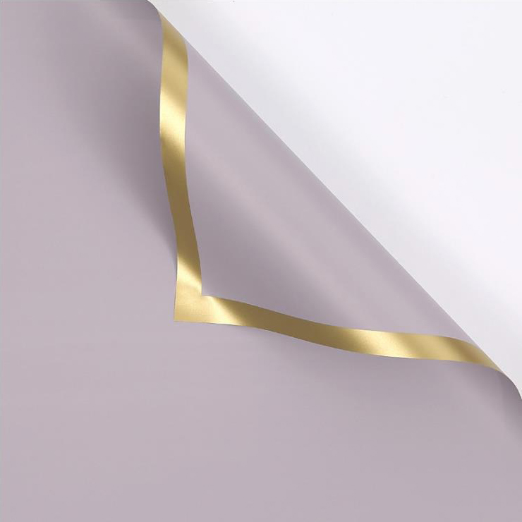 Pevný perleťový baliaci papier na kvety MYHC-27 Gold Edge