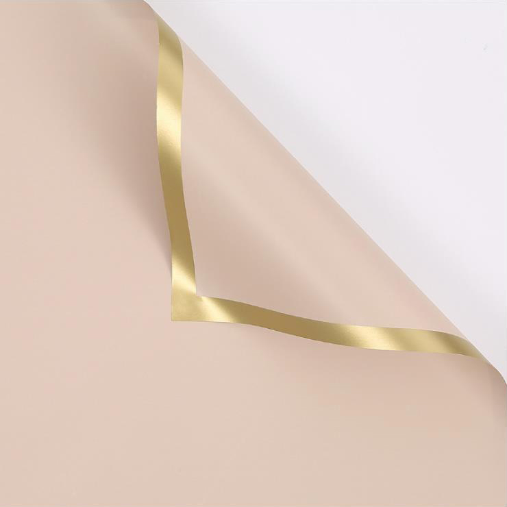 Pevný perleťový baliaci papier na kvety MYHC-27 Gold Edge