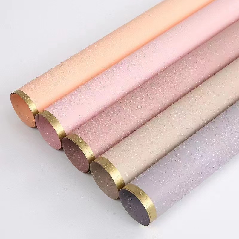 Pevný perleťový baliaci papier na kvety MYHC-27 Gold Edge