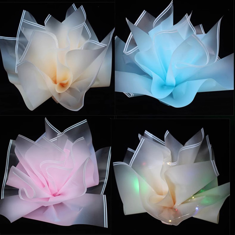 MYHC-54 Jednostranná plastová fólia na balenie kvetov s dvojitou bielou čiarou