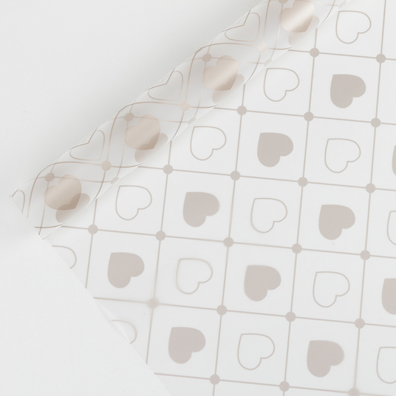 MYHC-60 Monochrome Love Plaid Pattern Transparentná fólia na balenie kvetov