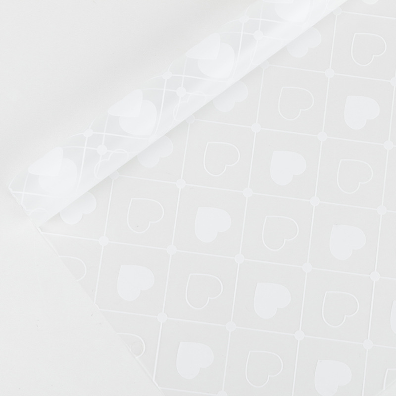 MYHC-60 Monochrome Love Plaid Pattern Transparentná fólia na balenie kvetov