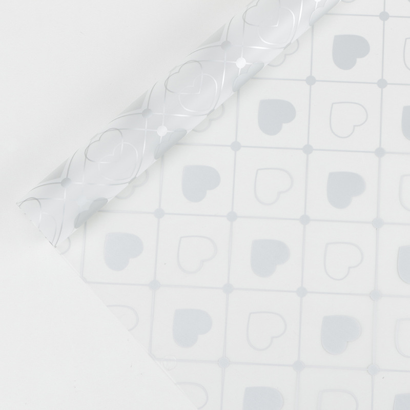 MYHC-60 Monochrome Love Plaid Pattern Transparentná fólia na balenie kvetov