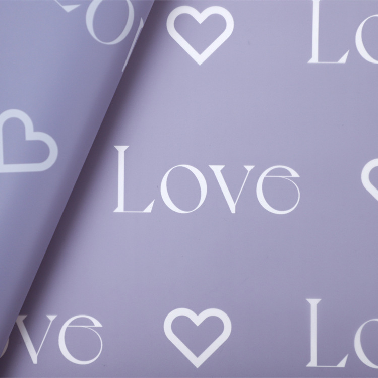 Love Letters Print Design Kvetinový baliaci papier Nossa s farebným vodotesným náterom