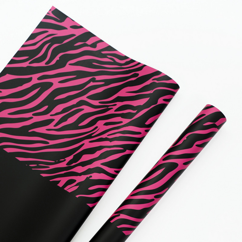 Šesťfarebný kvetinový baliaci papier s potlačou Zebra