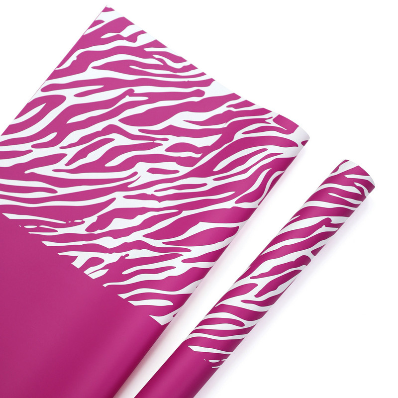 Šesťfarebný kvetinový baliaci papier s potlačou Zebra