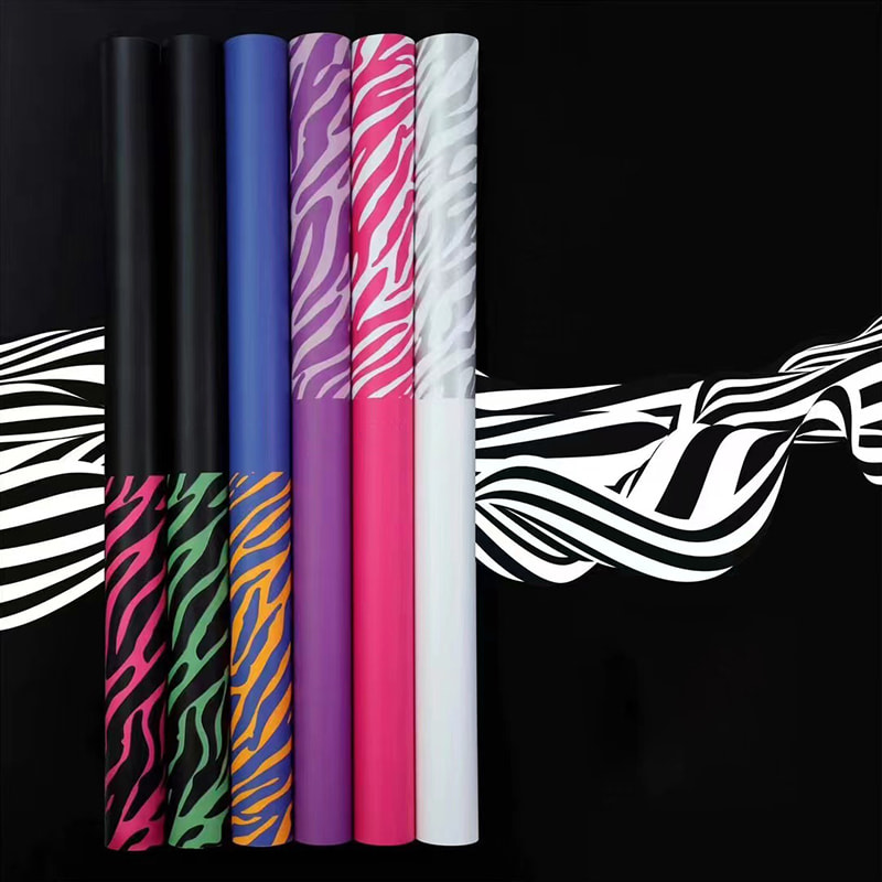Šesťfarebný kvetinový baliaci papier s potlačou Zebra