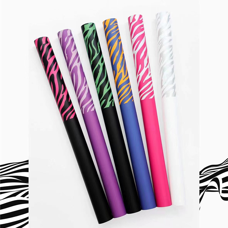 Šesťfarebný kvetinový baliaci papier s potlačou Zebra