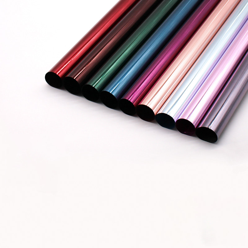Obojstranný trblietavý baliaci papier na kytice z metalickej fólie