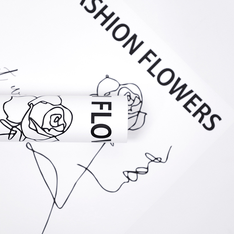 Baliaci papier Flower Love-Bouquet so vzorom ruží