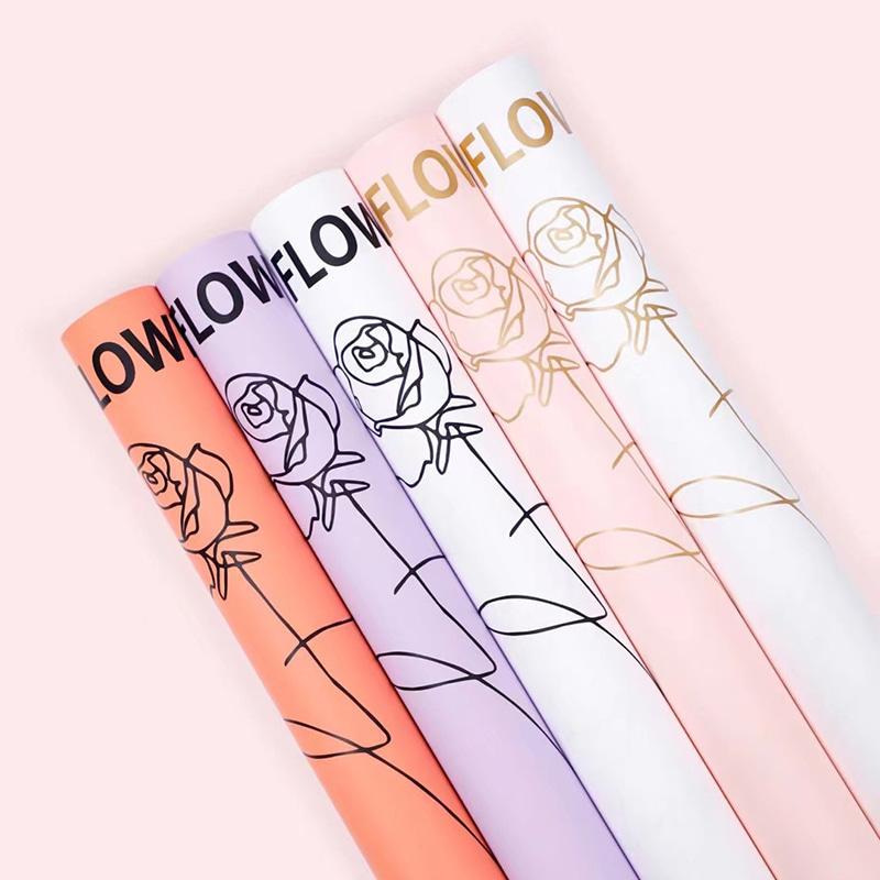 Baliaci papier Flower Love-Bouquet so vzorom ruží